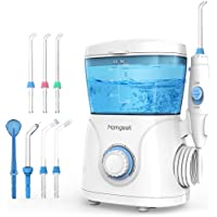 Homgeek Irrigador Bucal- Irrigador Dental Profesional con 7 Boquillas Multifuncionales 10 Ajustes de Presión 600ml…